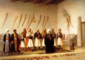Oración en la casa de un jefe árabe Arnaut Jean Leon Gerome Pinturas al óleo